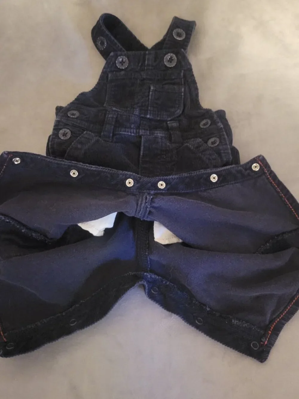NAVY BLUE BABY GAP CORDUROY OVERALLS SIZE 0-3 Months Classic